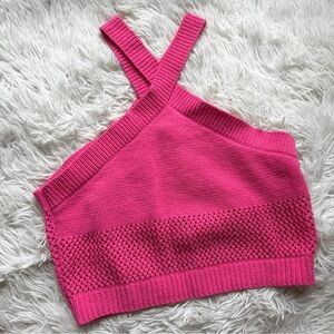 Hot pink Zara crop top